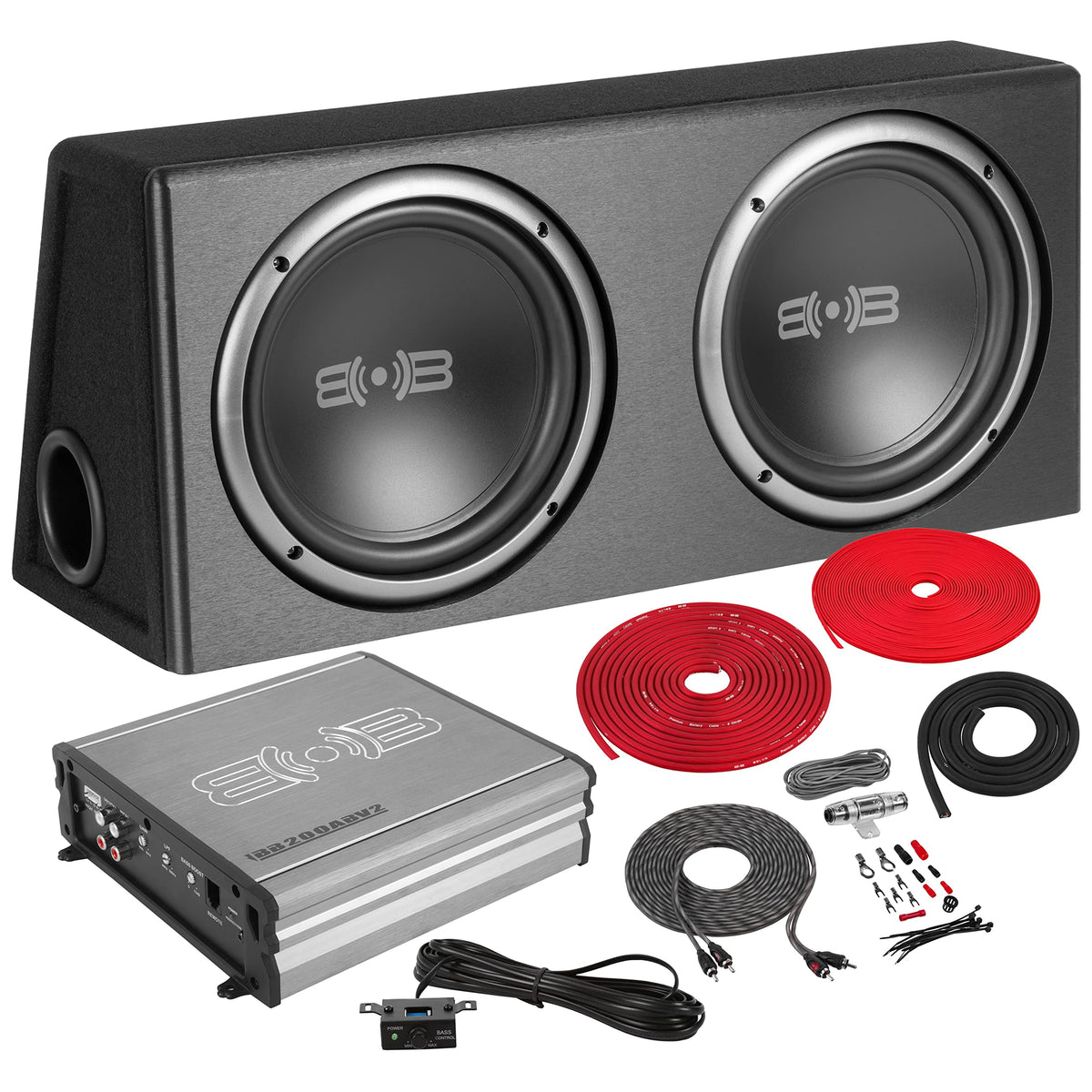 1000W Dual 10" Car Subwoofer with Ported Enclosure L502