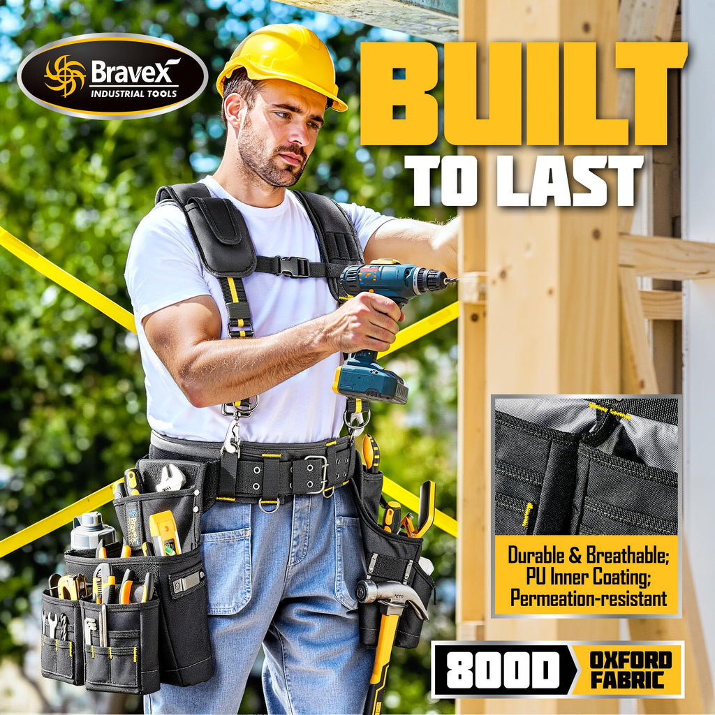 Tool Belt Suspenders 20 Bags 1200D Ballistic Nylon T7792