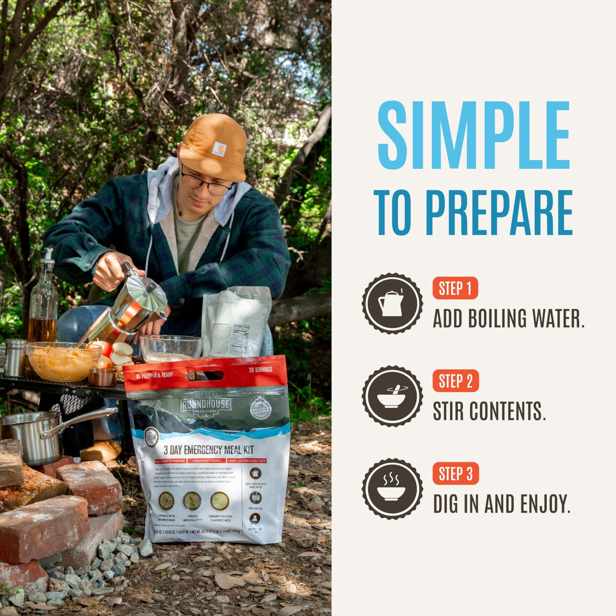 3 Day Emergency Meal Kit, 26 Servings O710746