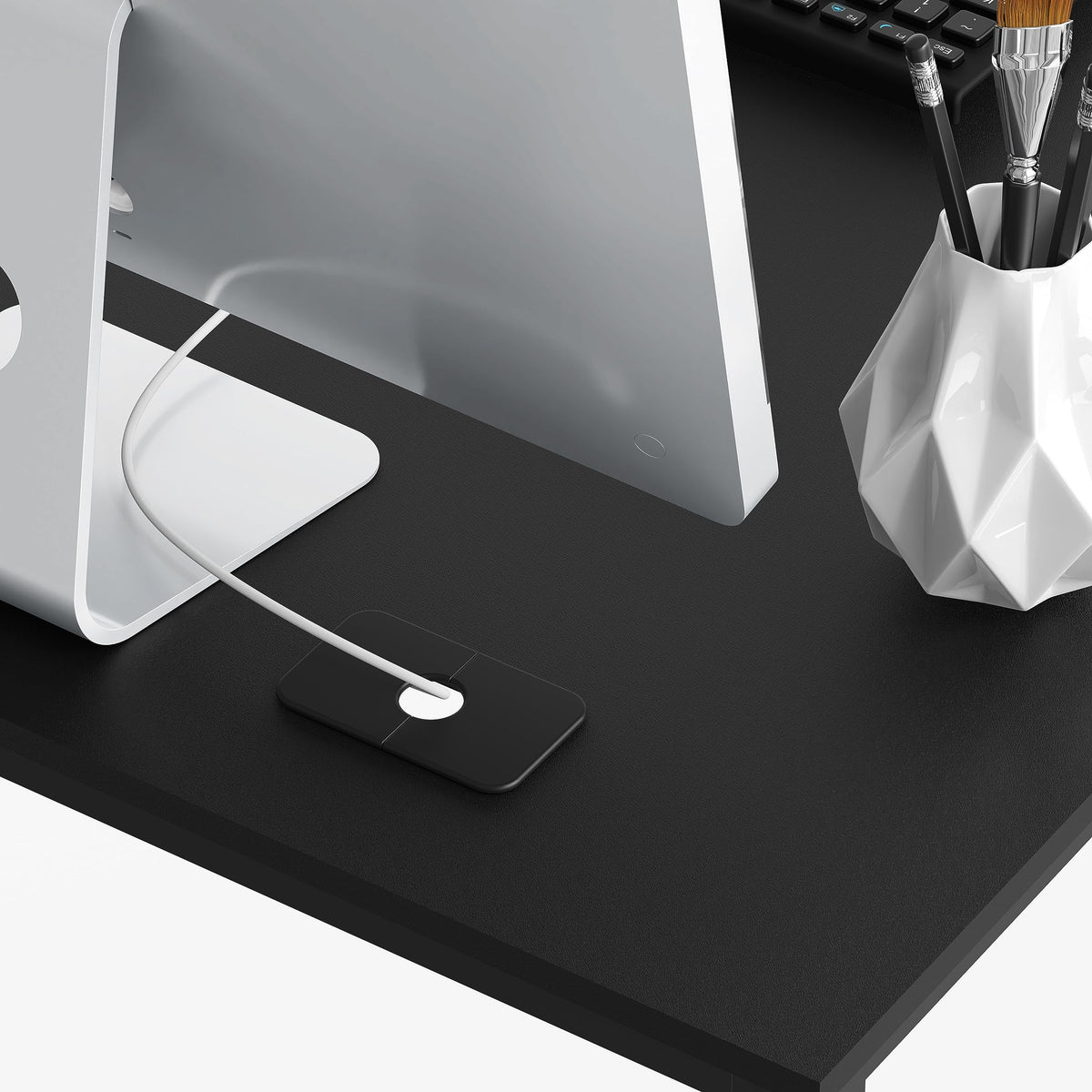 Black L-Shape Computer Desk K165177