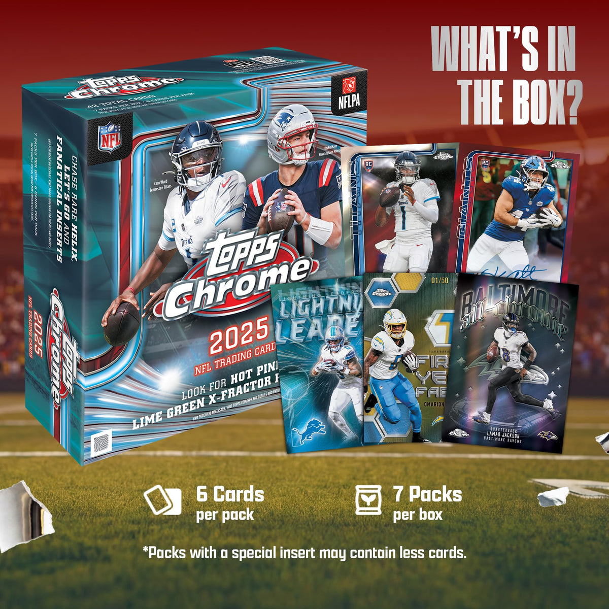 2025 Topps Chrome NFL Football Mega Box S98761