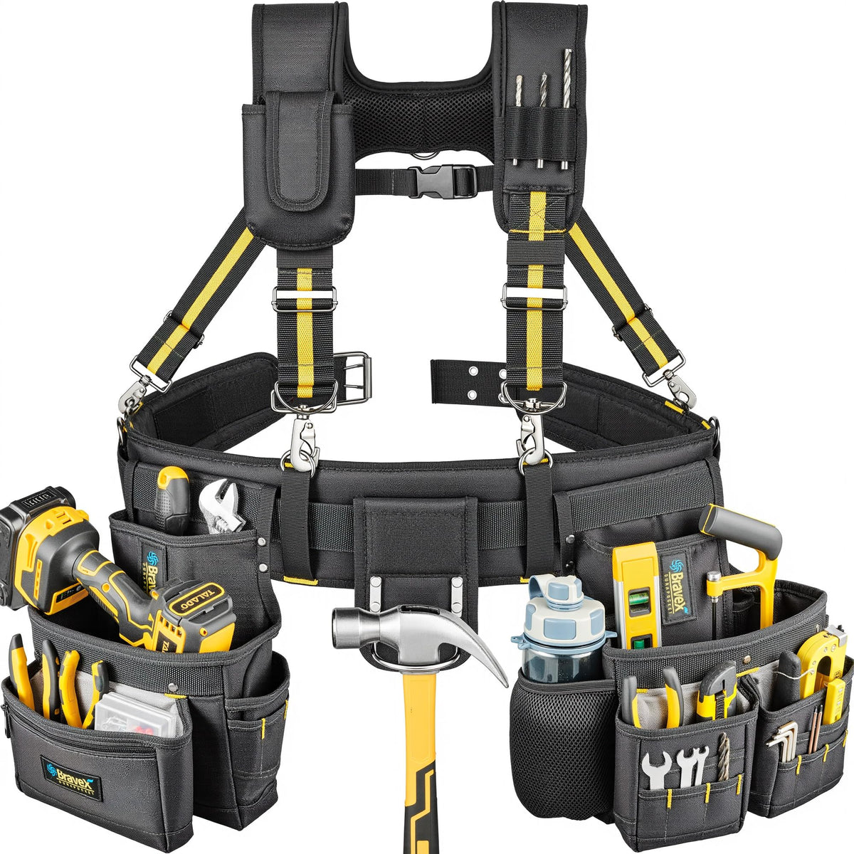 Tool Belt Suspenders 20 Bags 1200D Ballistic Nylon T7792