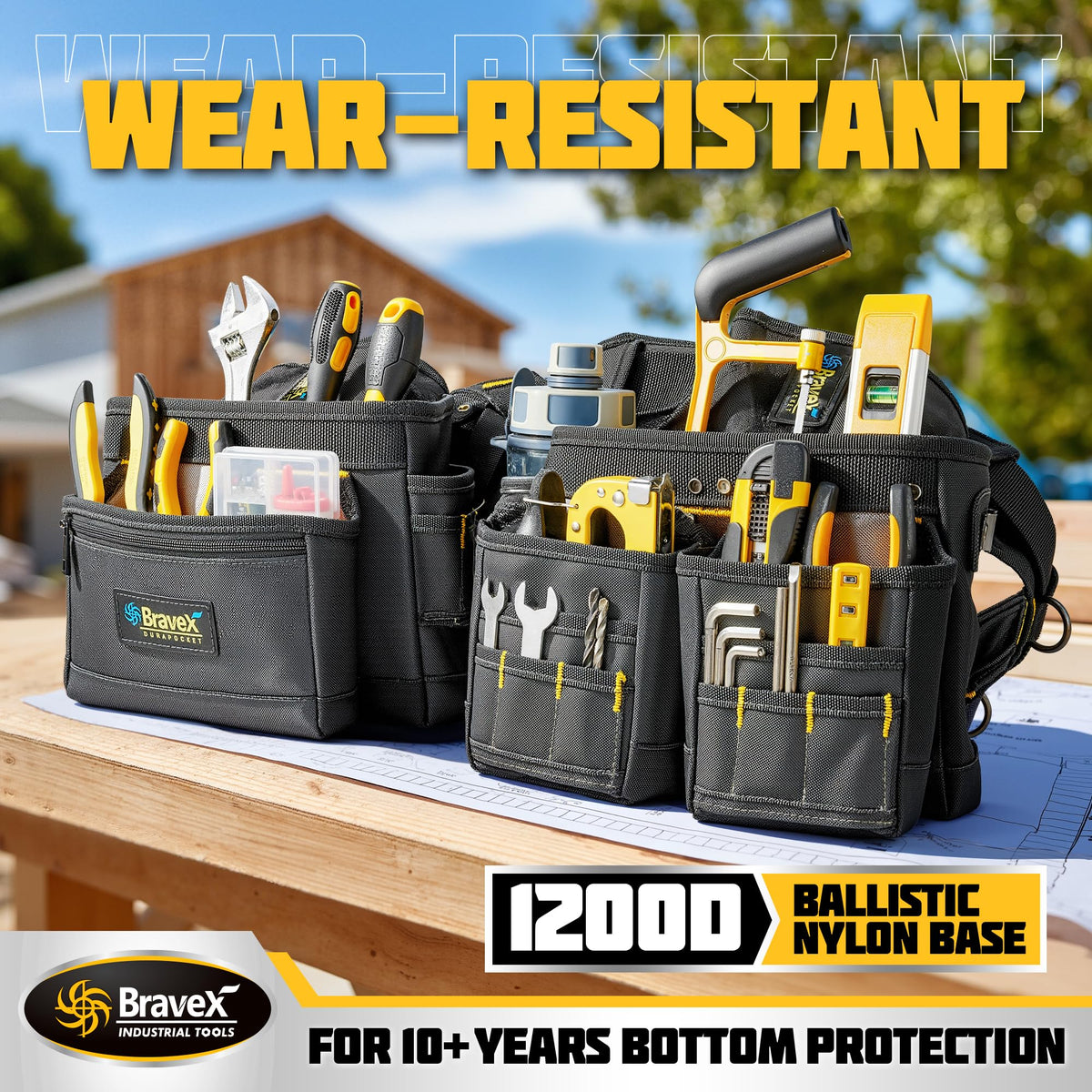 Tool Belt Suspenders 20 Bags 1200D Ballistic Nylon T7792